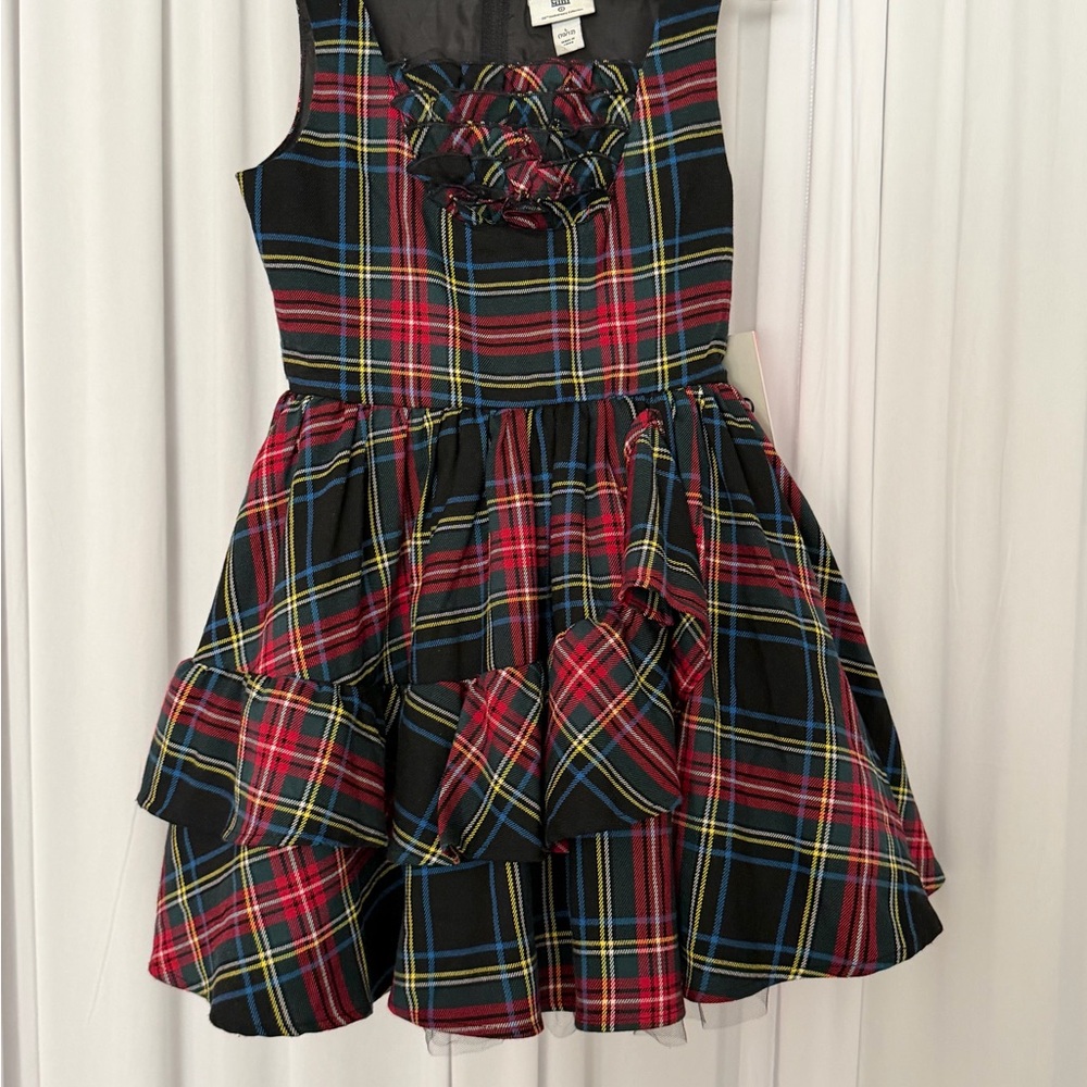 Plaid Kids Dress - Red, Blue, Yellow